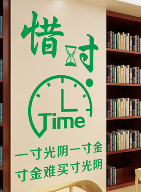 教室班级墙面装饰墙上书房学习桌惜时励志墙贴黑板报评比布置贴画