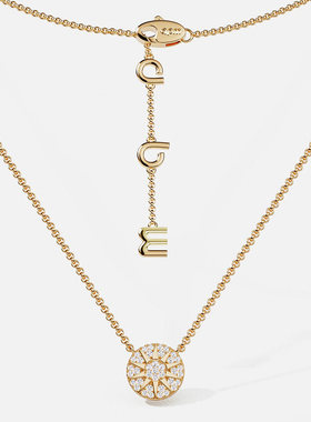 月售500条18K金太阳花轻奢锁骨链