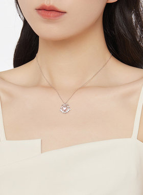 月售500条925纯银蝴蝶结花环项链