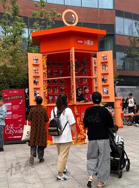 网红八角亭邮筒售楼部打卡拍照场景布置美陈装饰摆件商场中庭道具