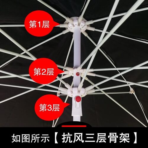 汽车撑伞架三吸盘式遮阳伞隔热教练车防晒太阳伞驾校专用车顶棚罩 - 图2