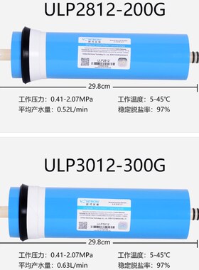 汇通RO膜天天一泉售水机3012-400G滤芯2812-200/3012-300反渗透膜