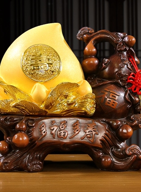 砂金色寿桃摆件长辈祝寿贺寿60 80大寿礼品送老人生日礼物寿礼