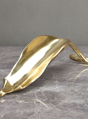 新中式黄铜树叶酒架样板房售楼部卧室书房餐厅客厅桌面饰品摆件