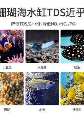诺华清源MIUS水族海水缸DI树脂单元珊瑚SPS超纯水滤芯降低TDS到0