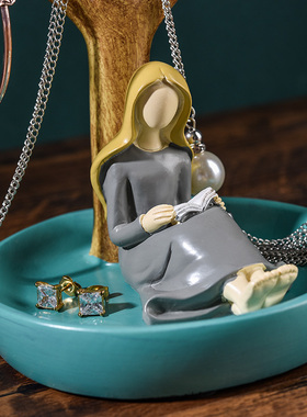 桌面首饰架钥匙架树枝女孩摆件耳环项链收纳架玄关展示摆设戒指盘