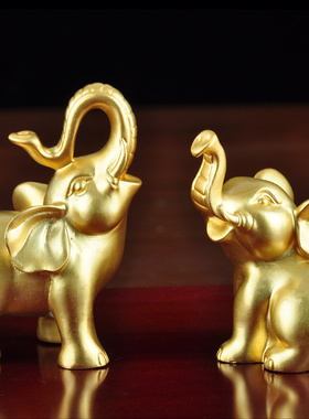彩铜福禄吉祥大象摆饰招财葫芦迎客松工艺礼品摆饰家居客厅电视柜