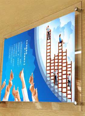 亚克力广告牌挂墙海报框双层透明夾板有机玻璃夹画板展示牌