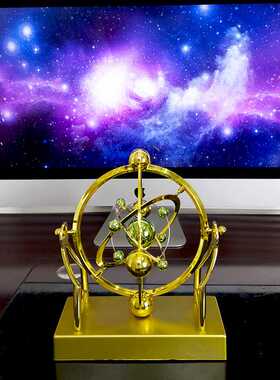新款宇宙天体永动仪电视柜装饰摆件桌面模型旋转摇摆器轨道摆件