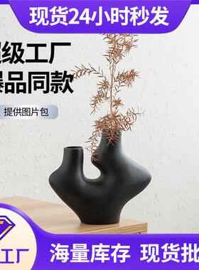 现代艺术高级感软装饰品家居格调高档轻奢色地客厅摆设大酒柜摆件