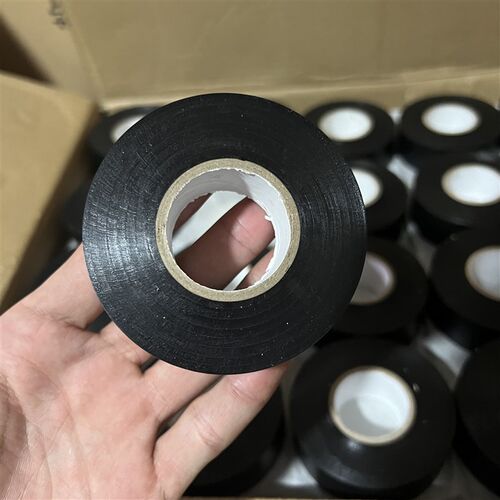加宽25mm电工胶带PVC防水绝缘胶布超粘耐高温阻燃电气线束黑胶布 - 图0