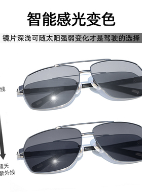 CAPONI日夜两用变色偏光太阳镜男墨镜开车驾驶专用钓鱼防远光眼睛