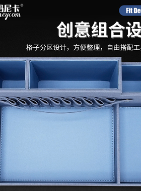 发型师美发工具包理髲剪刀箱梳子夹子电推剪卡尺收纳盒桌面置物架
