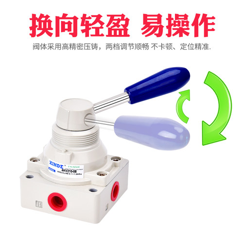 气动手动阀 三位四通手转阀 4HV230-08 4HV330 4HV430亚德客型 - 图2