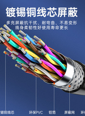 db78连接线公对母四排针对孔hdb78芯讯号数据通信延长线纯铜屏蔽