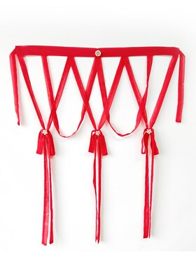 汉服绶带配饰腰带古风浆草结红色嫦娥舞蹈古典珍珠流苏腰封配饰女