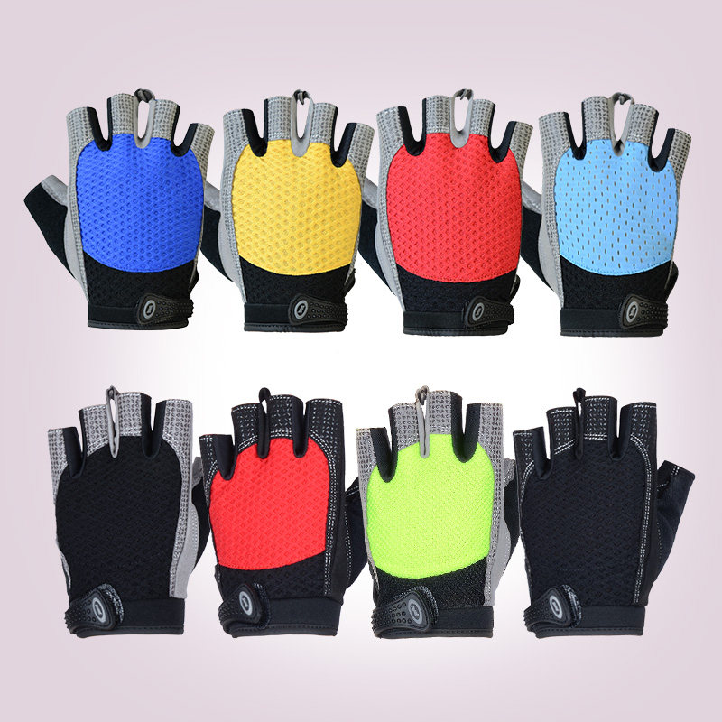Half-finger cycling gloves short-finger breathable non-slip mountain bike men's and women's dynamic bicycle outdoor summer silicone shock absorption
