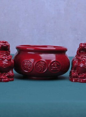 朱砂原矿貔貅摆件公母一对天然紫金招财聚财公司办公室客厅装优品