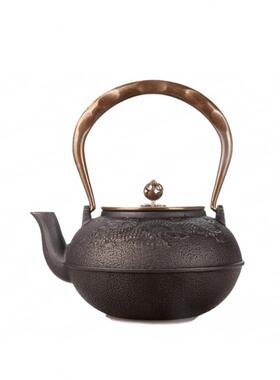 新中式茶几书房摆件样板房茶具软装饰品售楼部铁壶茶壶茶杯烧水壶
