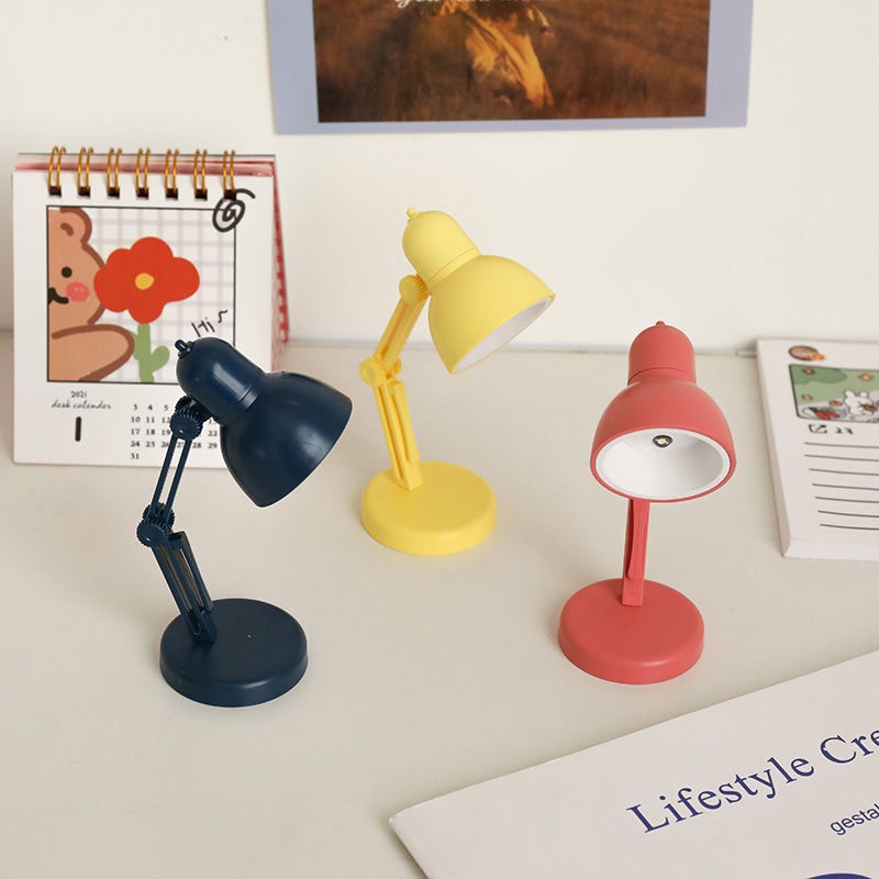 Magnetic Mini Small LED Desk Lamp Perforated Plate Accessories Folding Portable Night Lamp Desktop Creative Magnet