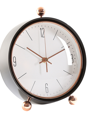 轻奢创意美式座钟家居客厅钟表挂钟摆件台式家用静音时钟卧室摆设