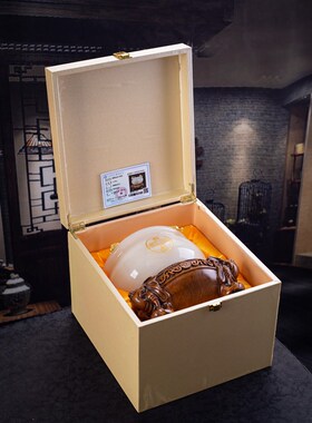 石诚记高档客厅摆件聚宝盆天然玉石工艺品前台装饰品创意开业礼品
