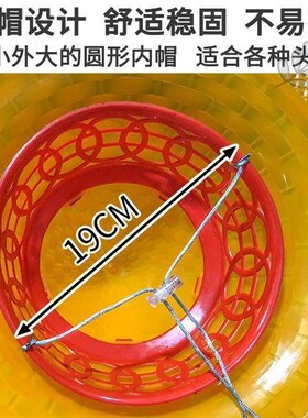 斗笠帽防雨防晒塑料农用加厚大号雨帽斗篷防晒遮阳环卫工人劳作帽