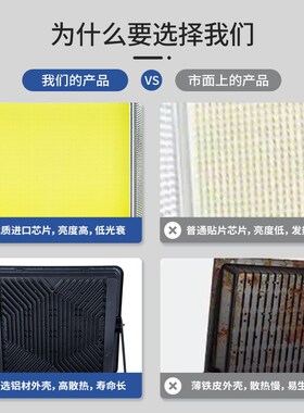 亚明led投光灯投射灯防水广告灯室外100w超亮探照厂房仓库照明灯