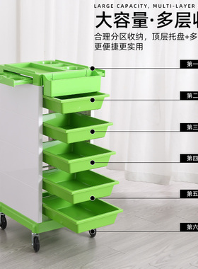 美发店美容美发推车发廊工具车理发店烫染专用杠车手推置物工具柜