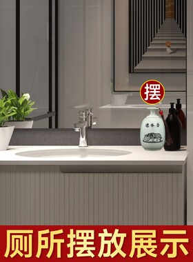 避水兽瓶摆件卫生间厕所东南西北中宫东北洗手间青瓷避水兽安忍水