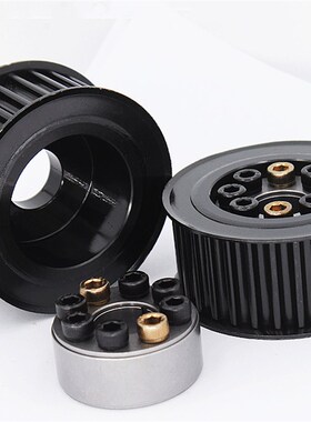 齿宽27/45号钢 免键涨紧套 同步轮8M26齿 选孔 直径66mm 皮带轮