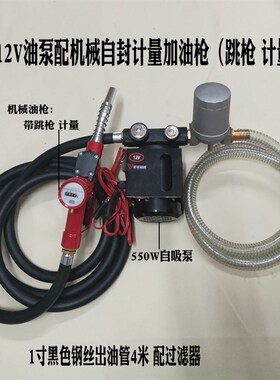 大流量电子机械加油机油枪柴油泵抽油泵12V24V220V带单价金额油表