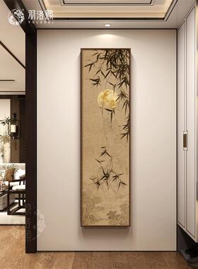 松崖观瀑宋代美学玄关挂画新中式竖版办公室茶室背景墙山水装饰画