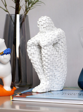 样板房间儿童房床头柜装饰品摆件茶几花艺高级质感软装轻奢工艺品