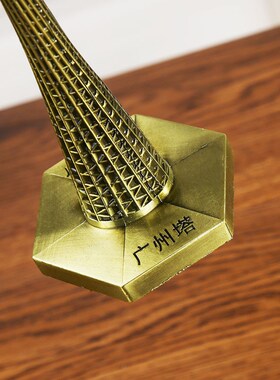 2023新款广州塔纪念品小蛮腰模型锌合金摆件 旅游景区工艺品