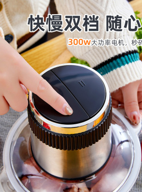 家用绞肉机不锈钢多功能搅拌机料理机碎肉辅食机