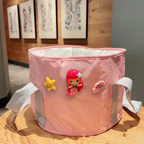 卡通可爱便携式保温泡脚桶户外旅行神器可折叠泡脚袋创意足浴盆子 - 图2
