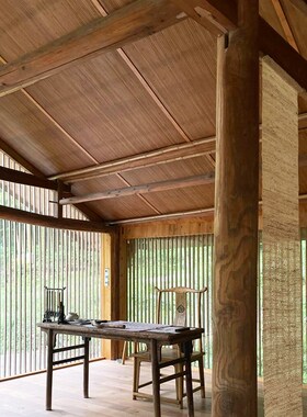 竹片竹席竹编竹子吊顶墙面装饰民宿餐厅木屋老房改造复古装修材料