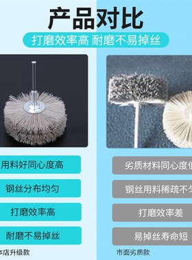 木工打磨花头崖柏打磨头抛光神器工具杜邦丝抛光轮尼龙丝根雕木头