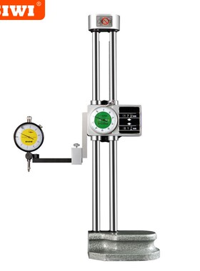 上海思为双柱带表高度尺0-300-500-600mm 带表双柱高度尺  带手轮