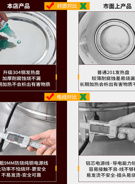 304不锈钢电蒸锅多功能家用三层多层电蒸笼商用大容量蒸馒头大号