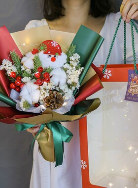 创意干燥花花束玫瑰礼品送女朋友男生闺蜜走心情人节生日礼物毕业