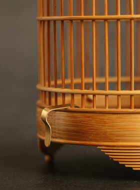 精工竹制小鸟笼纯手工制作老玉竹蝈蝈蛐蛐笼子爬虫玩小虫笼虫玩竹