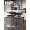 Slate dining table for household small apartment simple living room rectangular dining table light luxury dining table and chairs 2025 new combination