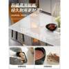 Slate dining table for household small apartment simple living room rectangular dining table light luxury dining table and chairs 2025 new combination