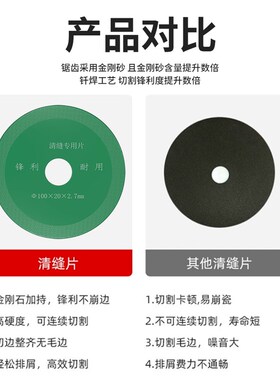 美缝切割片瓷砖清缝片金刚砂开缝神器角磨机小切片金刚石锯片
