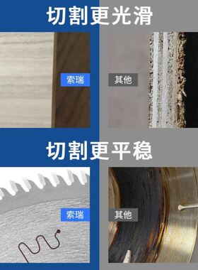 索瑞梯平齿木工锯片不崩边7寸子母锯无尘锯台锯生态板免漆板专用