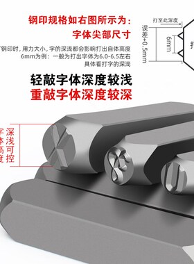 钢号牌数字钢印字母号码牌英文码标冲子五角星码标模具单五金工具
