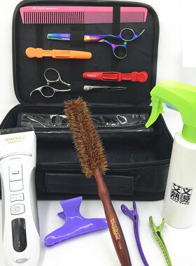 厂家直销专业美发工具剪刀包水壶包理发师专用推剪黑色电剪皮包