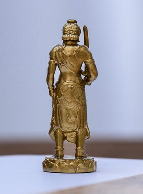 属鸡不动明王守护神小随身佛像不动尊菩萨黄铜像精致迷你小号雕像